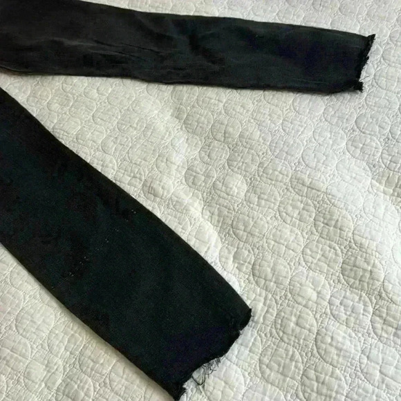Paige Stone Washed Skinny Black Jeans 26 - Picture 13 of 14